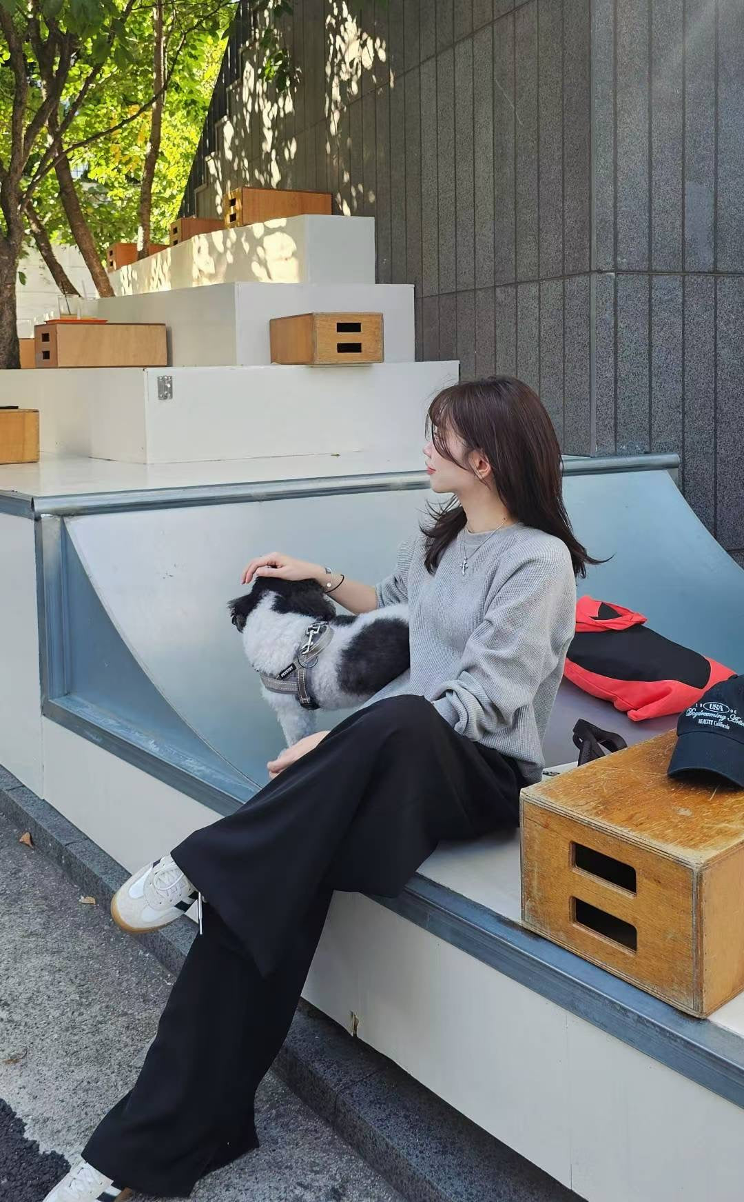 ♡Oni家♡ 鬆餅格休閒大學衛衣 (C251003)