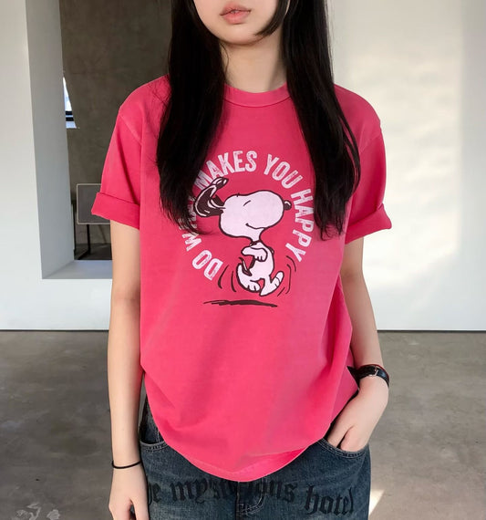 ♡輕鬆減齡穿搭Snoopy印花T♡ (C260523)