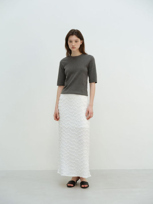 (Copy) ♡立體浮雕感後開衩長裙♡ (C260327)