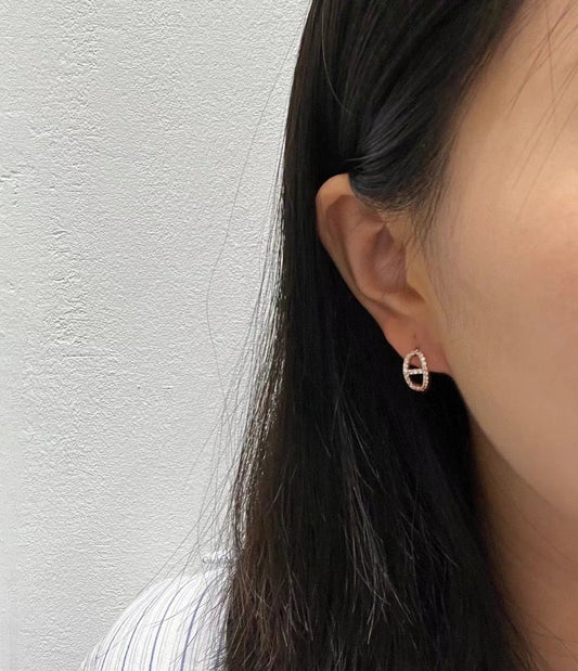 ❣ 豬鼻釦耳圈耳環 ❣ (E250312)