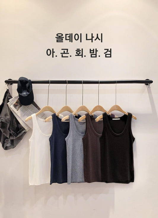 ♡Oni家♡基礎坑條天絲羊毛U領背心 (C261002)