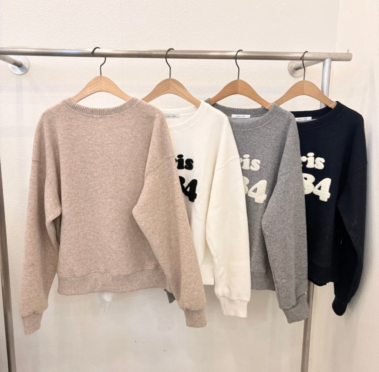 ♡Paris 1984 立體絨字軟毛圈暖暖上衣♡ (C251150)