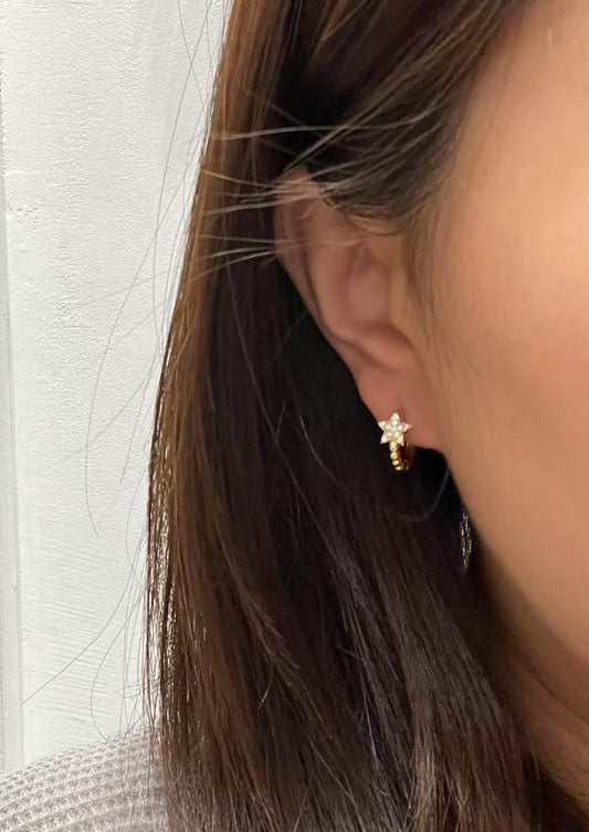 ❣ 鑲鑽星星耳環 ❣ (E250307)