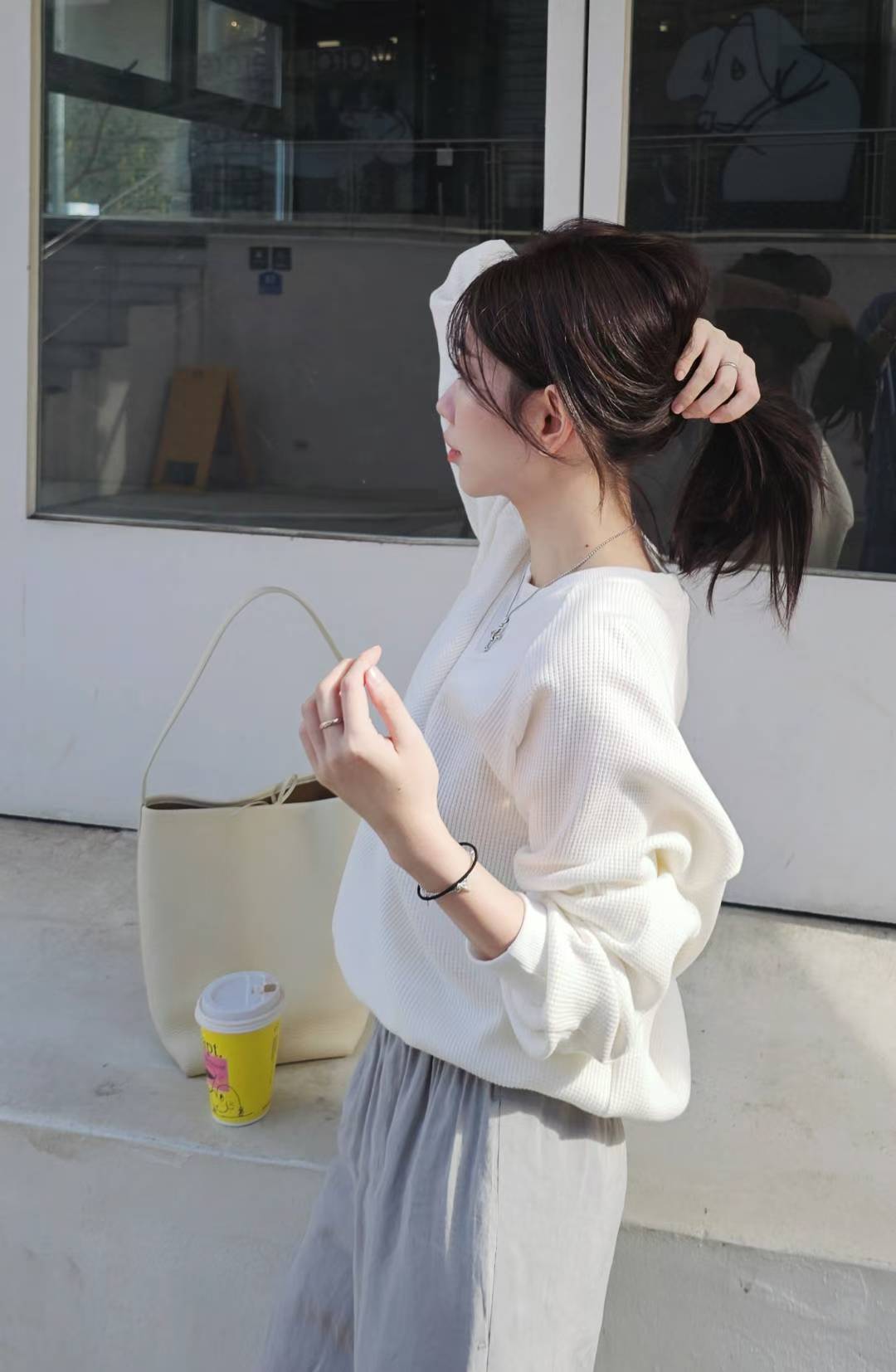 ♡Oni家♡ 鬆餅格休閒大學衛衣 (C251003)