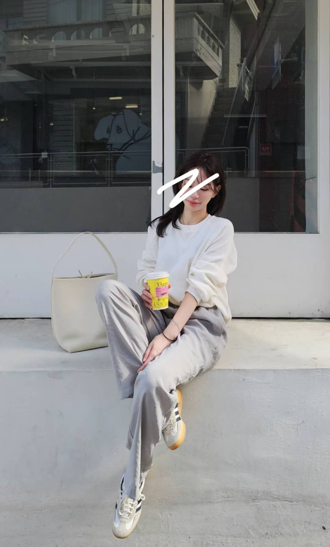 ♡Oni家♡ 鬆餅格休閒大學衛衣 (C251003)