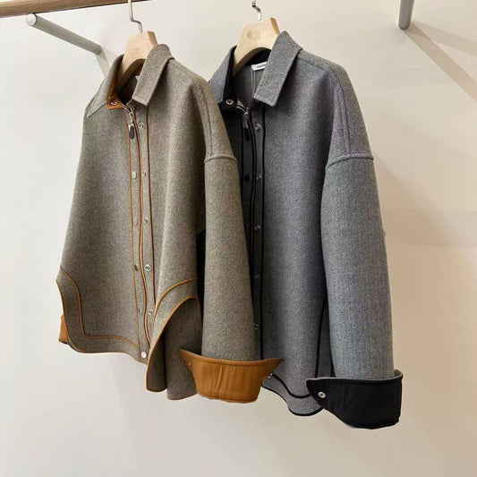 ♡超美大牌感立體線條襯衫外套♡ (C251138)