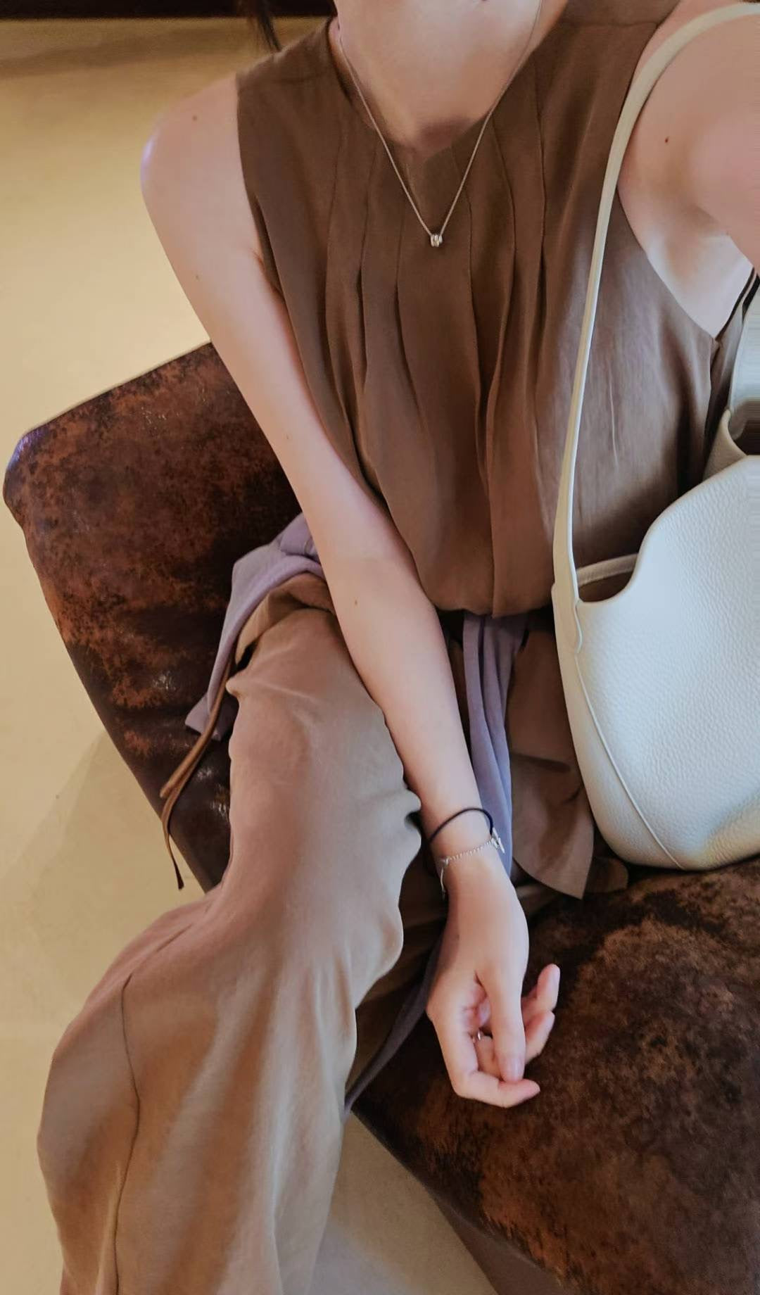 ♡Oni家♡TheRow風仿絲莫代爾無袖上衣 (C250957)