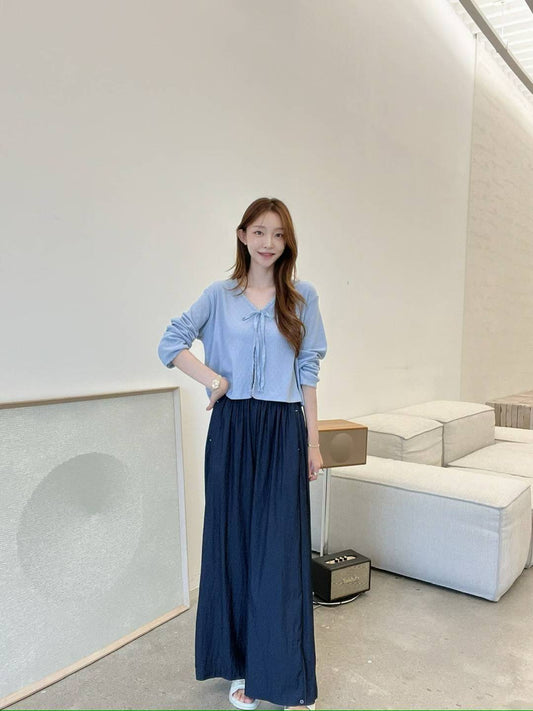 ♡微光垂墜感寬褲♡ (C251042)