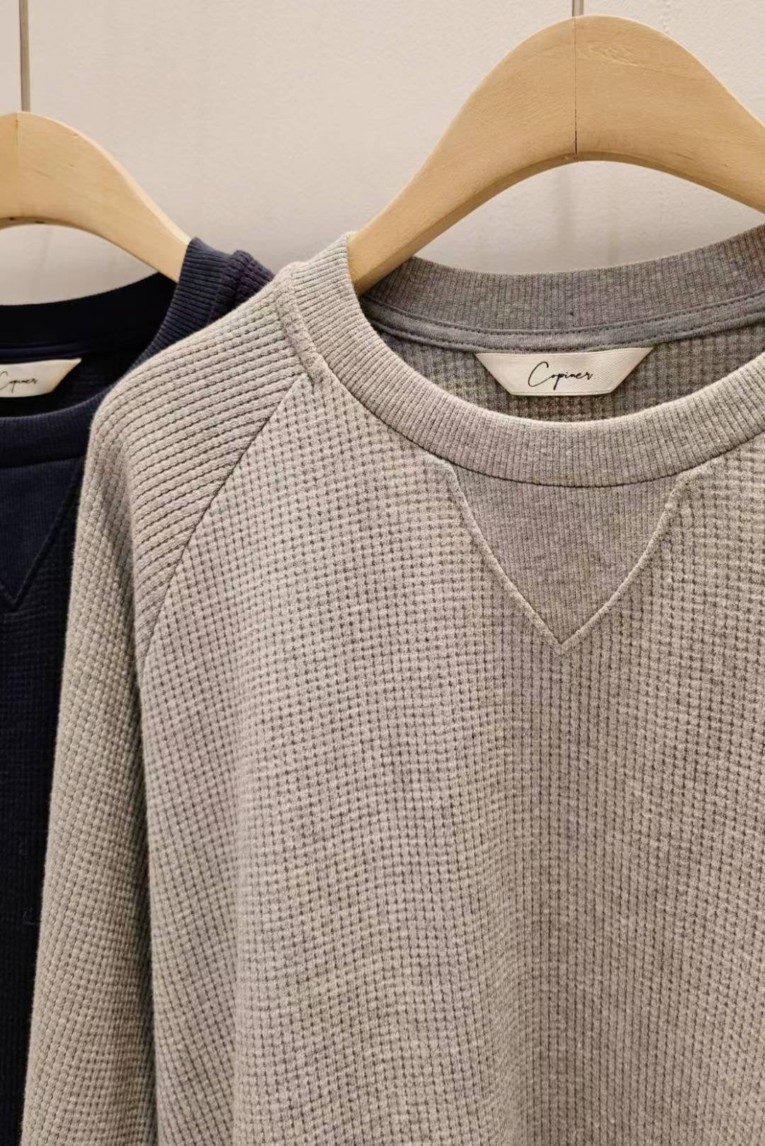 ♡Oni家♡ 鬆餅格休閒大學衛衣 (C251003)