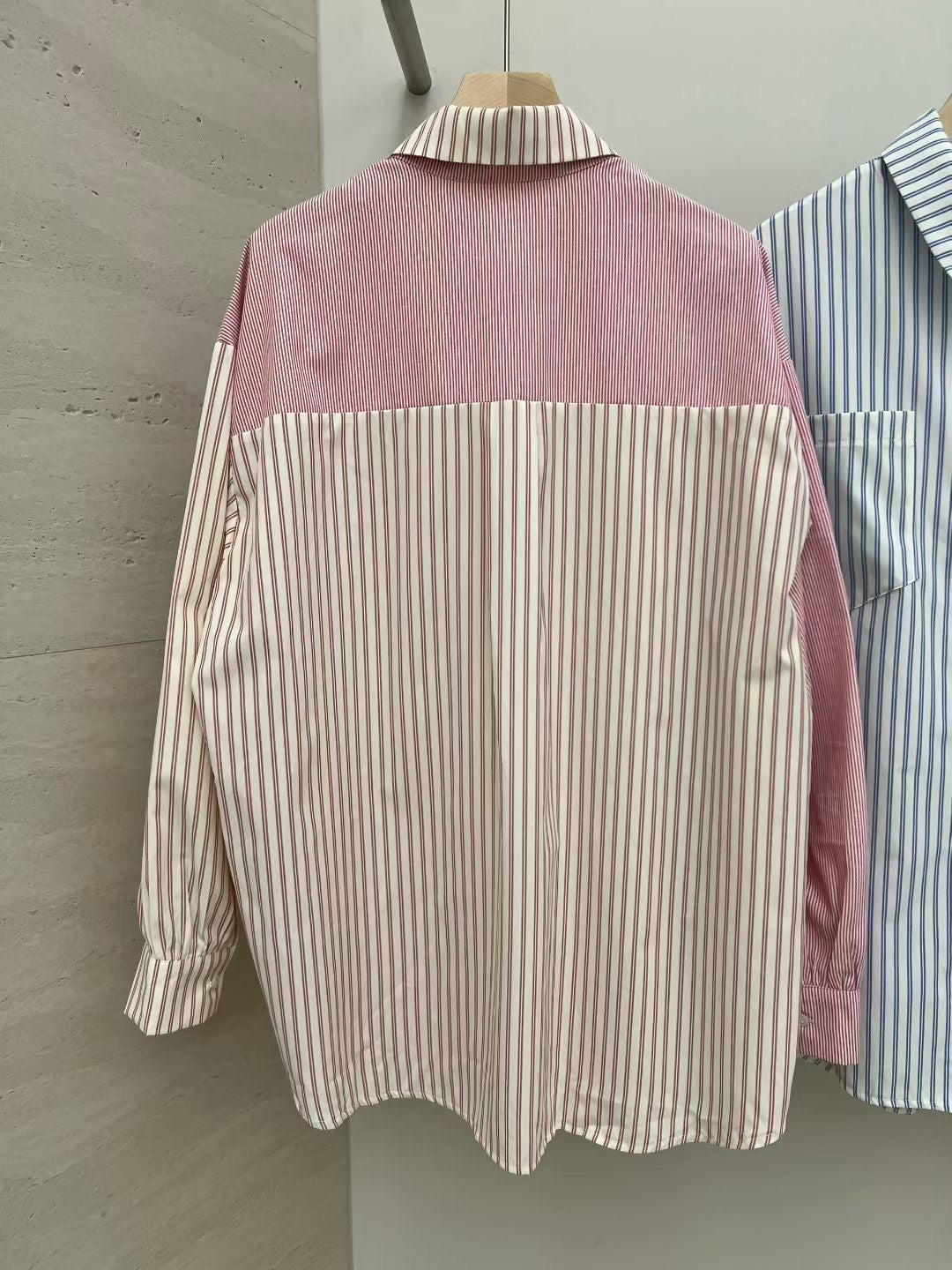♡雙色條紋男友襯衫♡ (C250910)