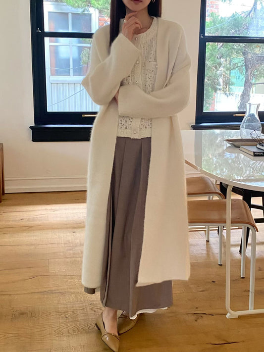 ♡毛料長版柔軟罩衫♡ (C251127)