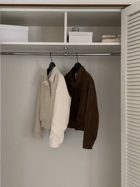 ♡極簡仿麂皮休閒夾克♡ (C251012)