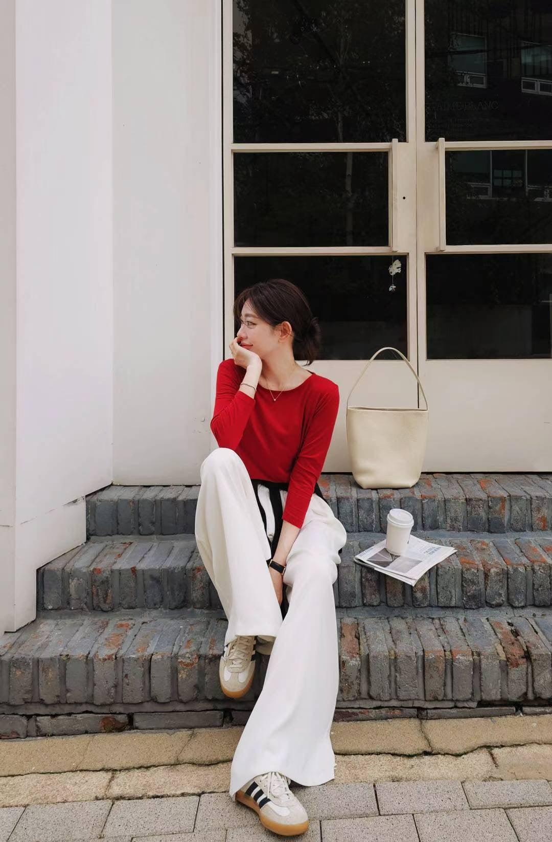 ♡Oni家♡升級版!!法式鬆弛感闊腿西褲 (C251005)