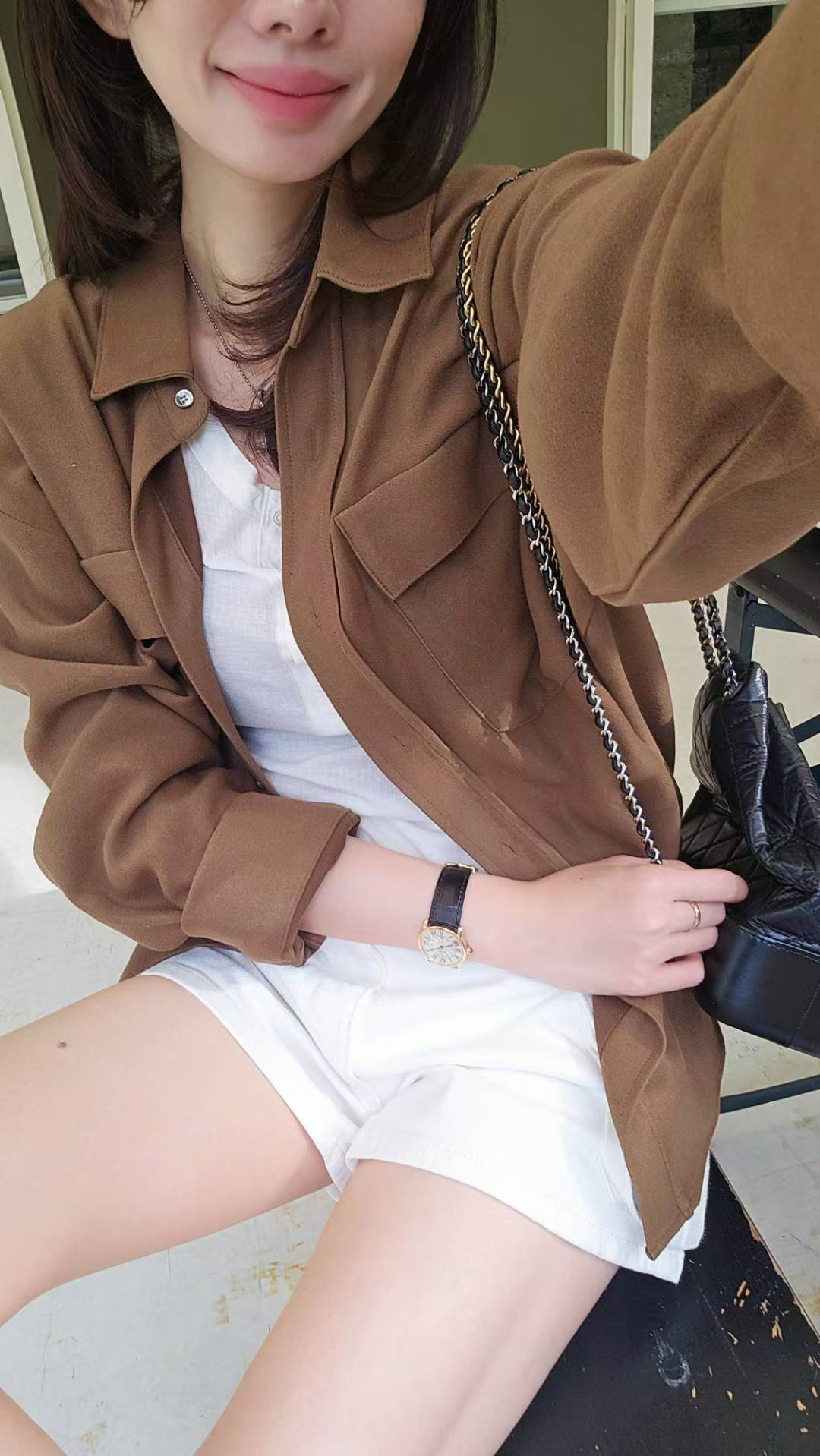 ♡Oni家♡仿麂皮細絨休閒襯衫 (C251043)