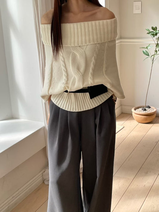 ♡一衣多穿斗篷感針織上衣♡ (C251128)