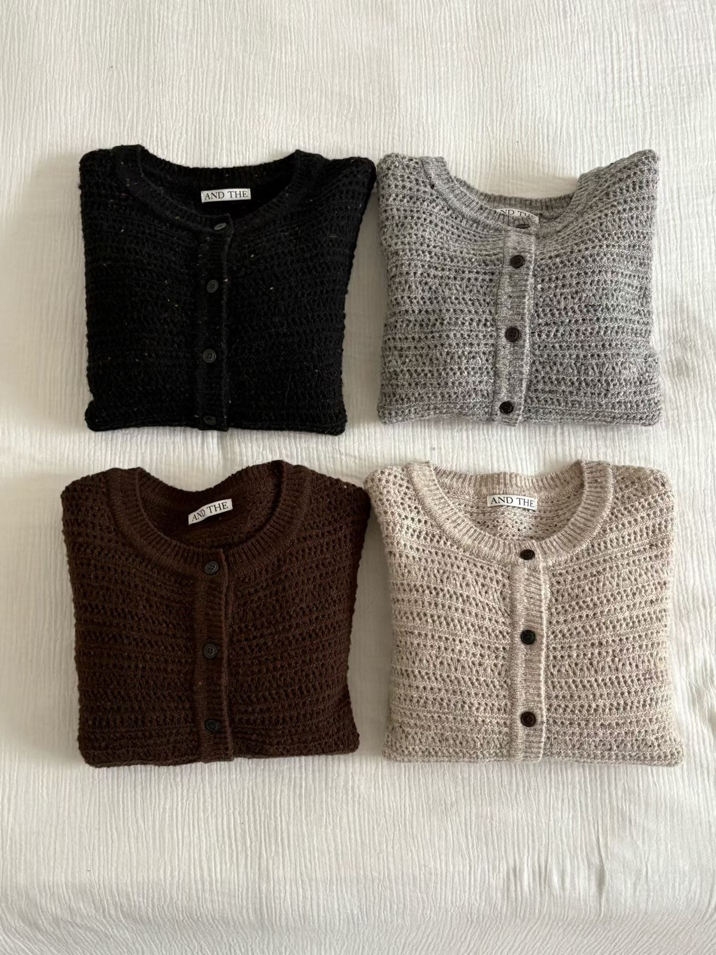 ♡質感鏤空織紋開襟衫♡ (C251263)