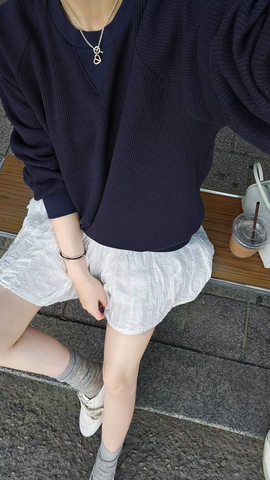 ♡Oni家♡ 鬆餅格休閒大學衛衣 (C251003)