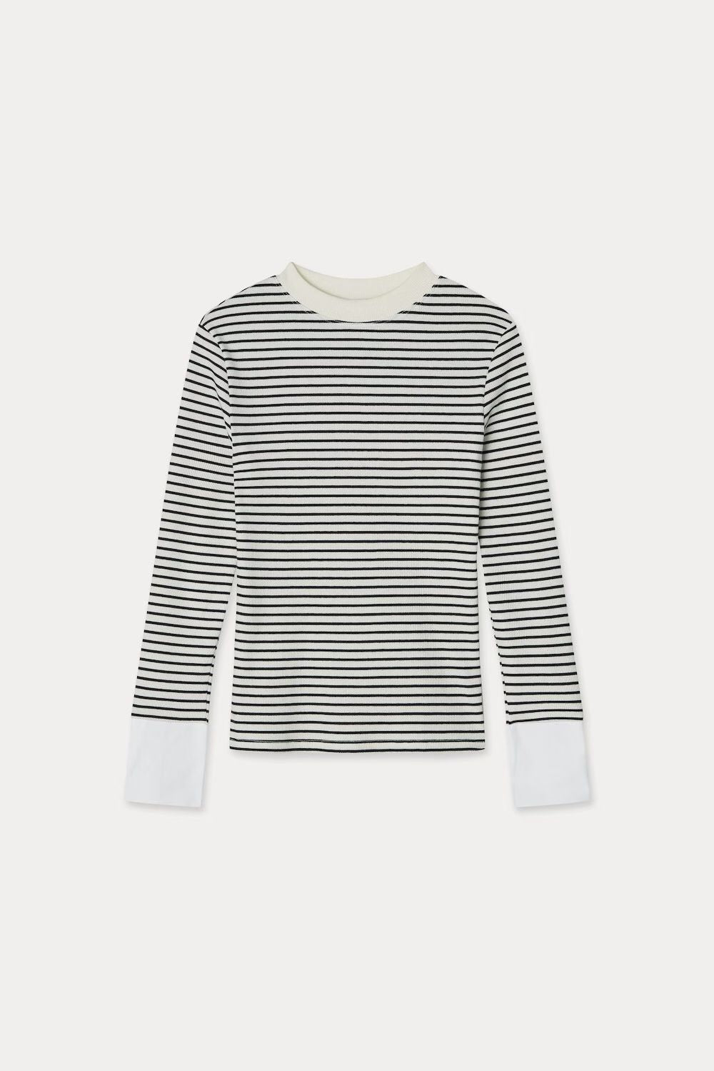 ♡襯衫袖口拼接的羅紋打底上衣♡ (C251141)