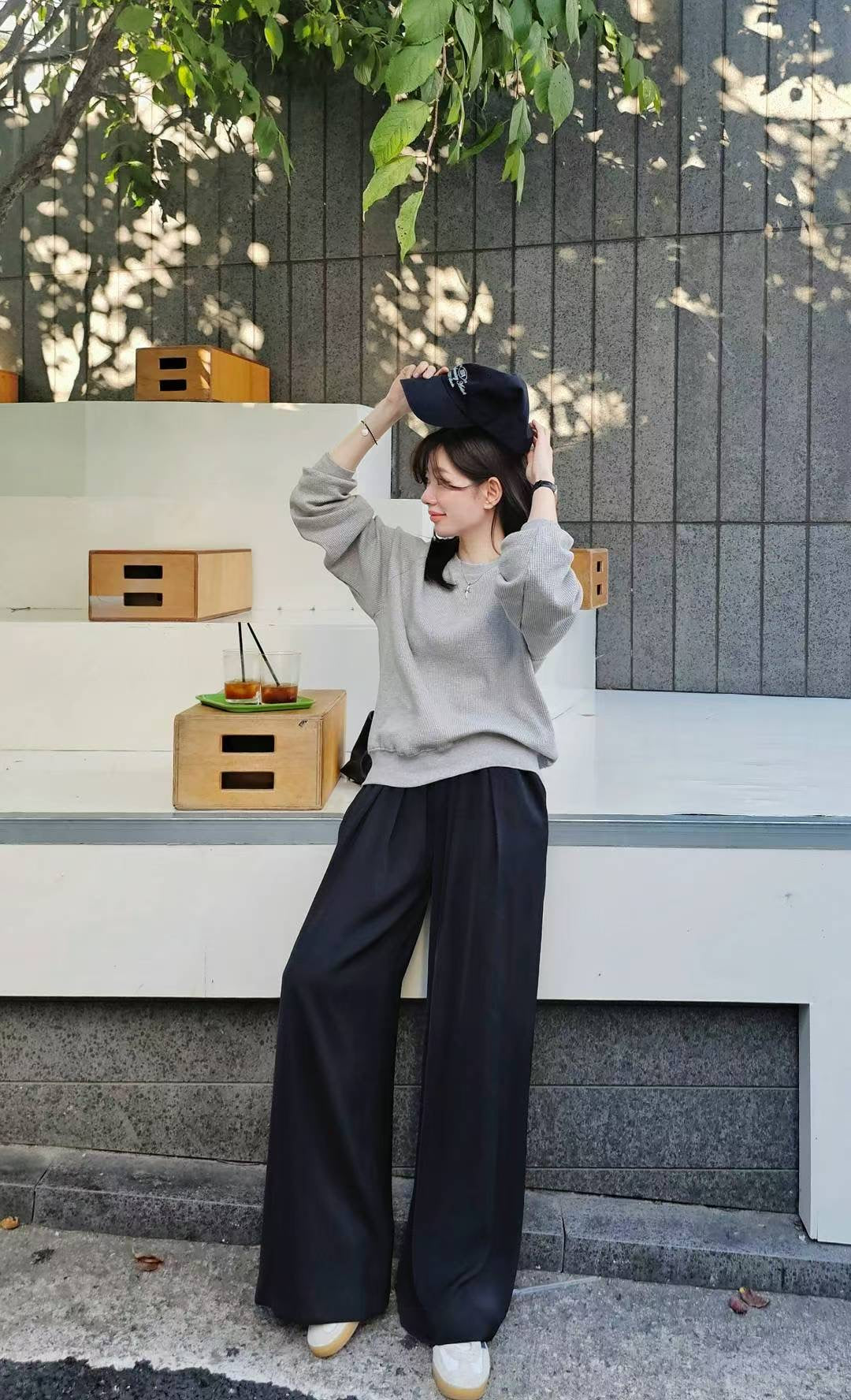 ♡Oni家♡升級版!!法式鬆弛感闊腿西褲 (C251005)