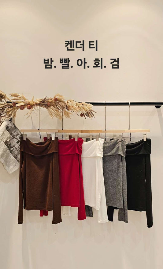 ♡Oni家♡多穿法露肩天絲羊毛超彈力T (C251260)