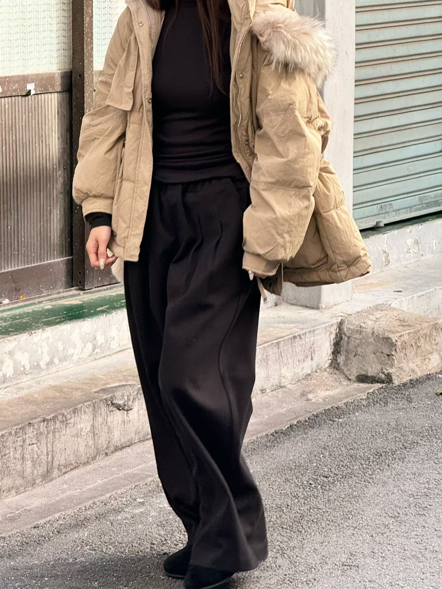 ♡舒適實穿垂墜保暖寬褲♡ (C251224)