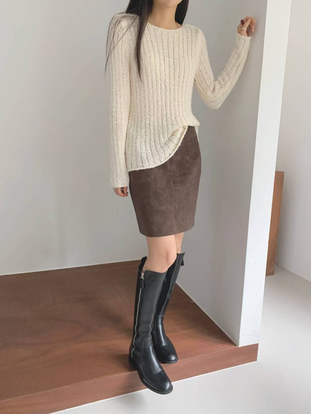 ♡顯瘦圈圈紗羅紋針織上衣♡ (C251144)