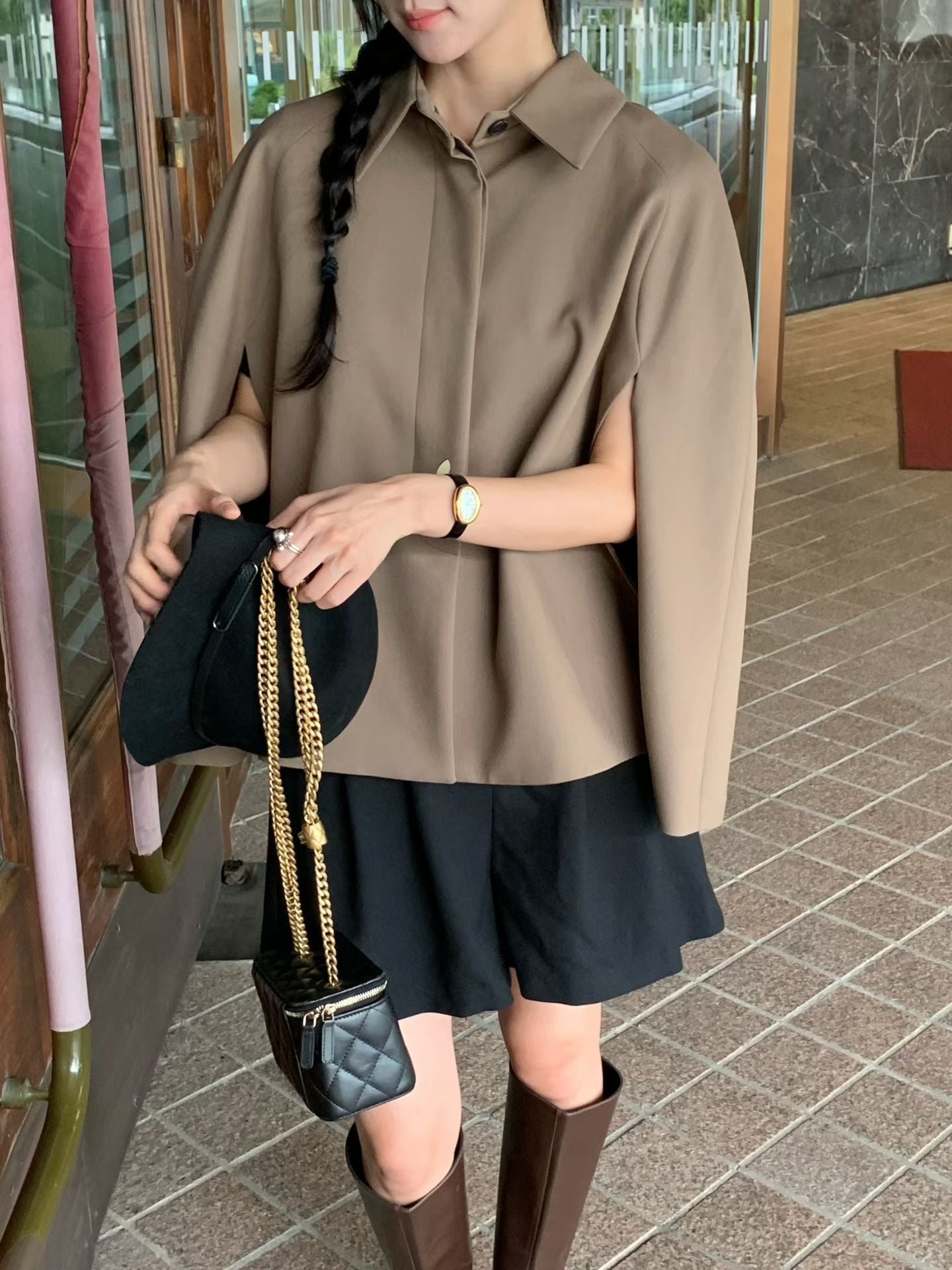 ♡都會挺版斗篷西裝外套♡ (C251035)