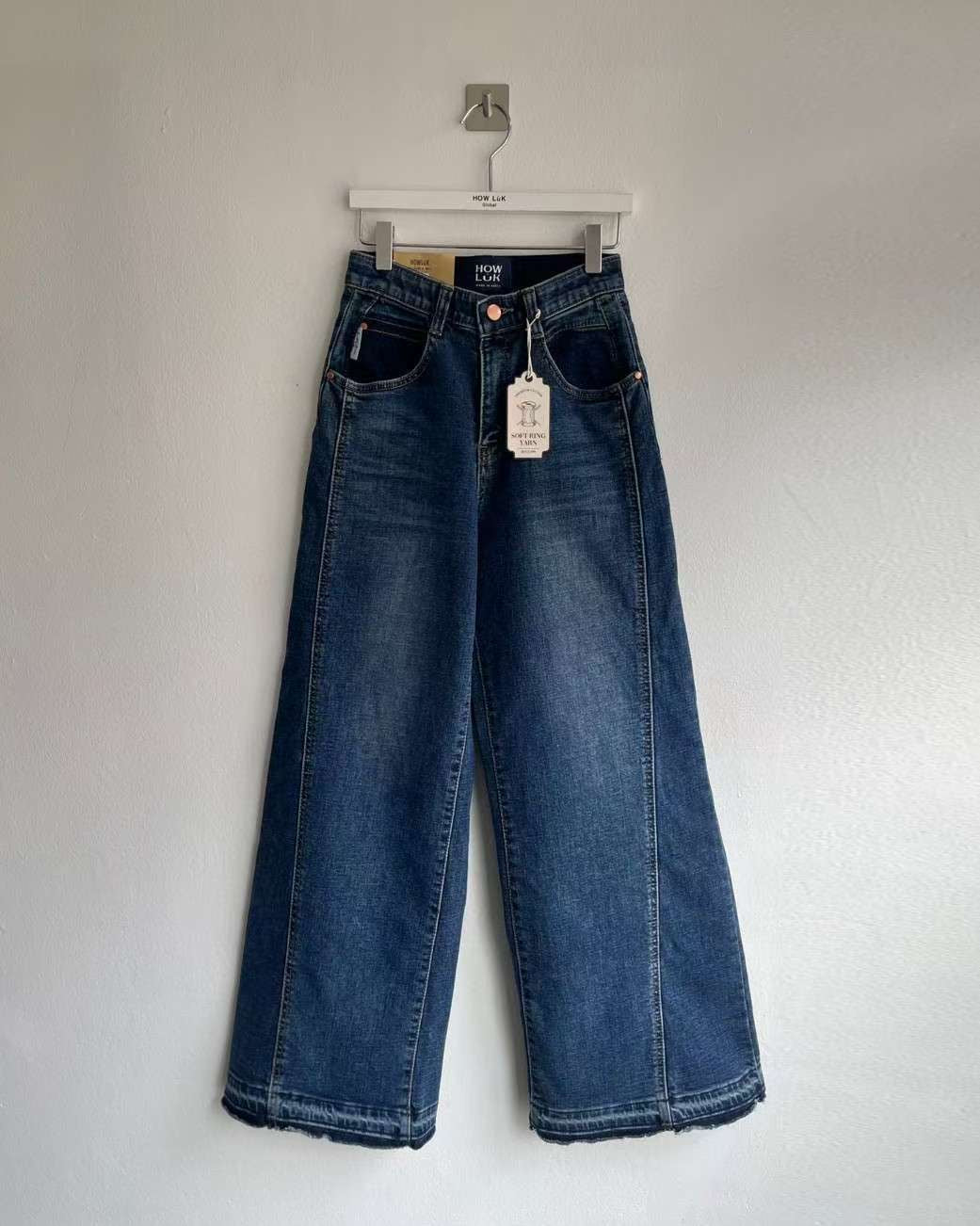 ♡顯瘦側拼接設計刷絨寬褲♡ (C251233)