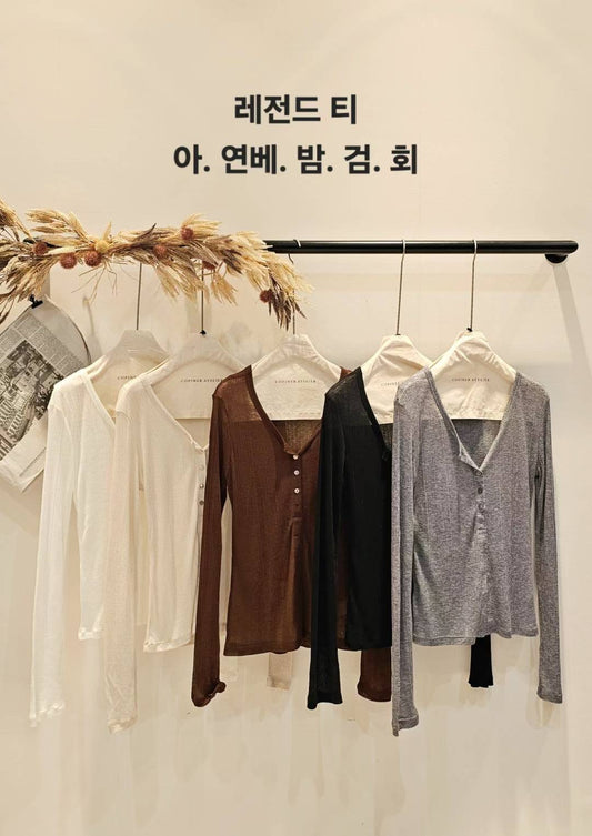 ♡Oni家♡開衩天絲羊毛亨利領T (C251004)