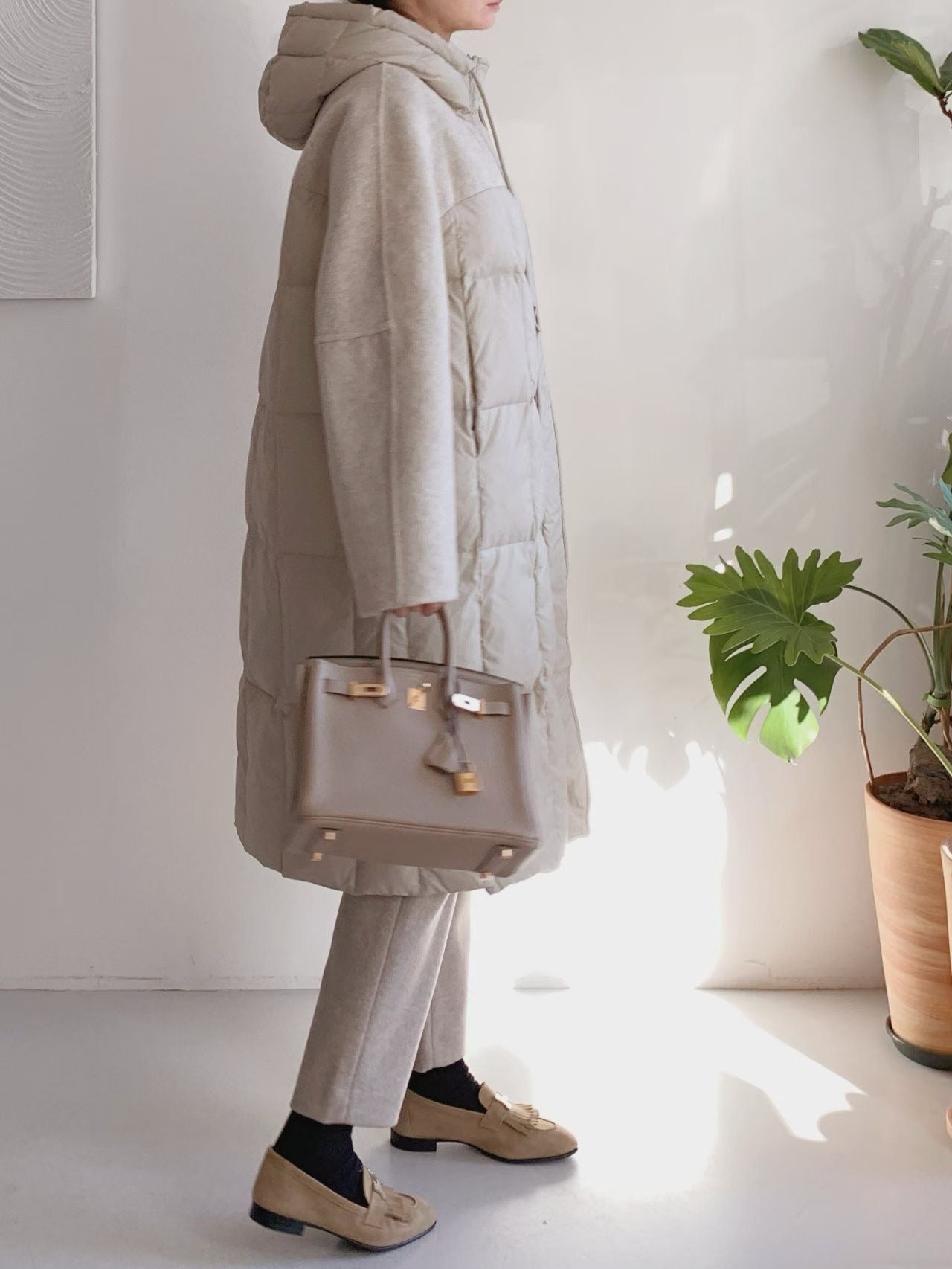 ♡極暖雙材質立體拼接羽絨外套♡ (C251268)