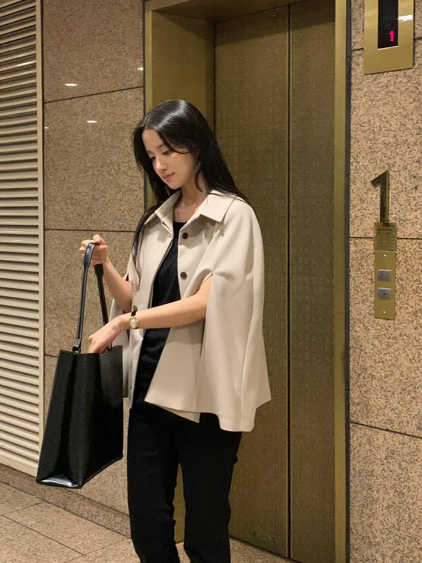 ♡都會挺版斗篷西裝外套♡ (C251035)