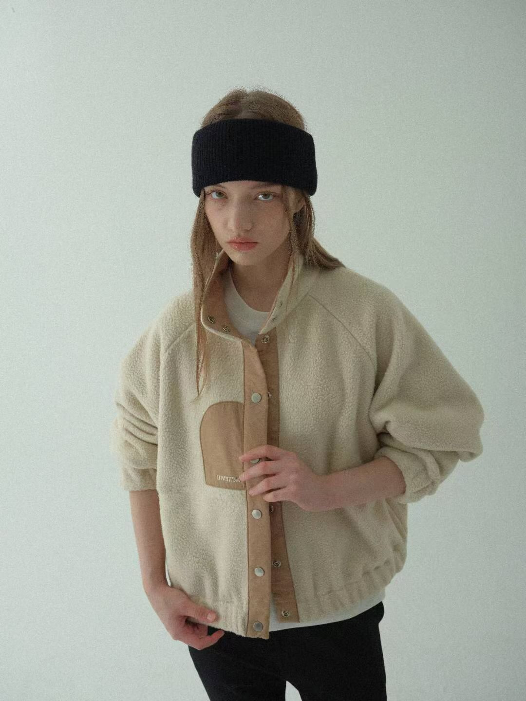 ♡保暖羊羔絨立領外套♡ (C251139)