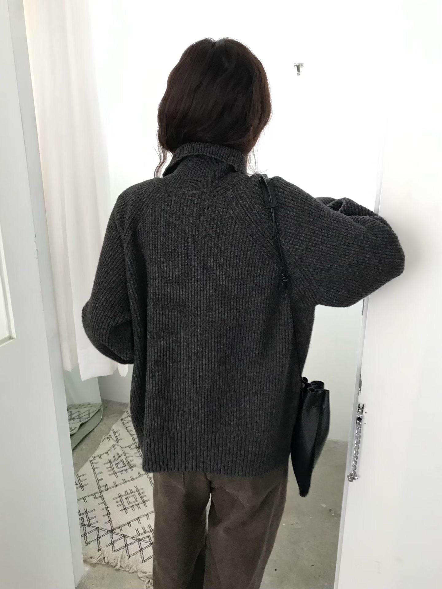 ♡溫暖高領立體羅紋雙拉鍊外套♡ (C251257)