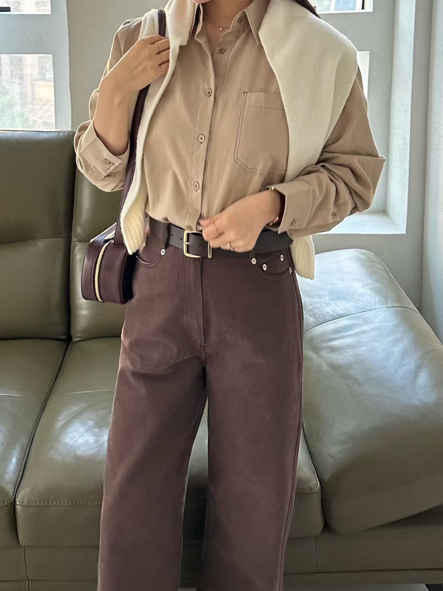 ♡黃金比例丹寧寬褲♡ (C251119)