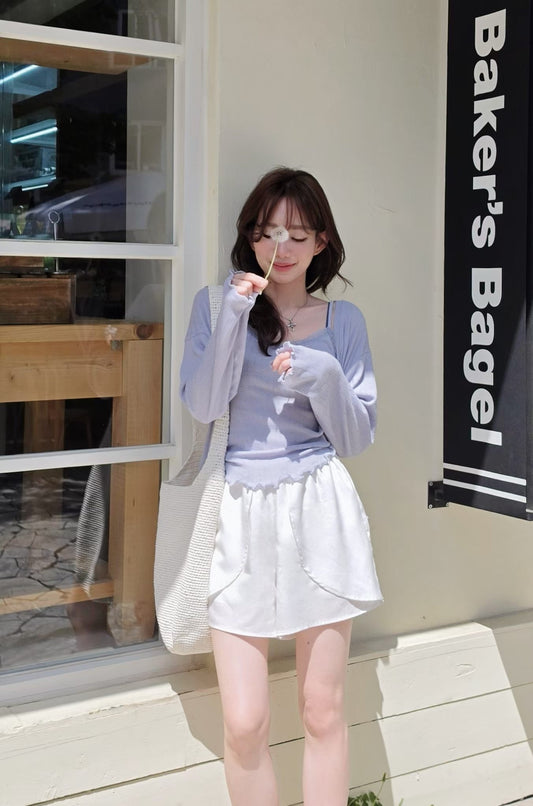 ♡Oni家♡韓妞夏日細肩帶兩件套  (C260607)