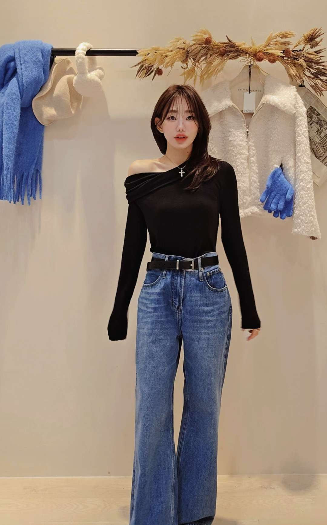 ♡Oni家♡多穿法露肩天絲羊毛超彈力T (C251260)