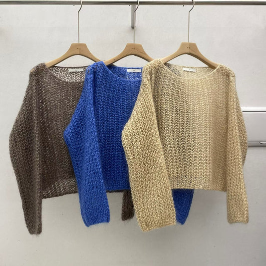 ♡空氣蓬鬆手編感針織上衣♡ (C251218)