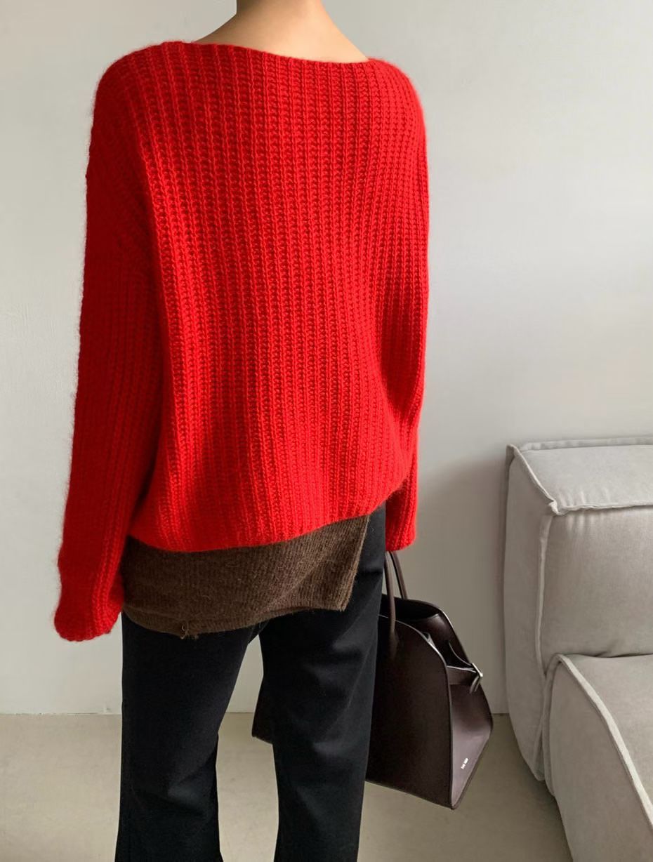 ♡大圓領泡泡袖毛衣♡ (C251167)