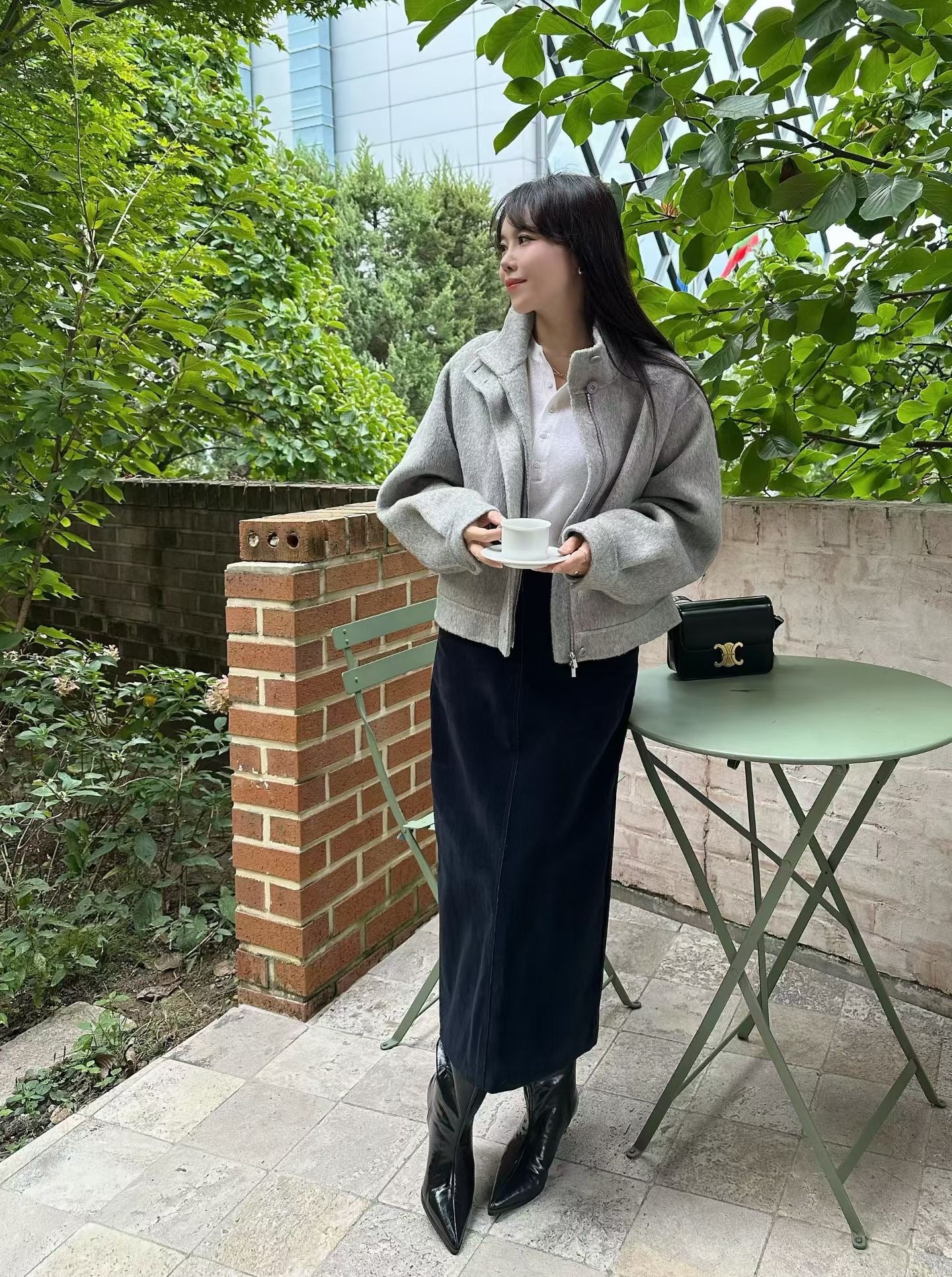 ♡極暖蘇麗羊駝立領外套♡ (C251122)