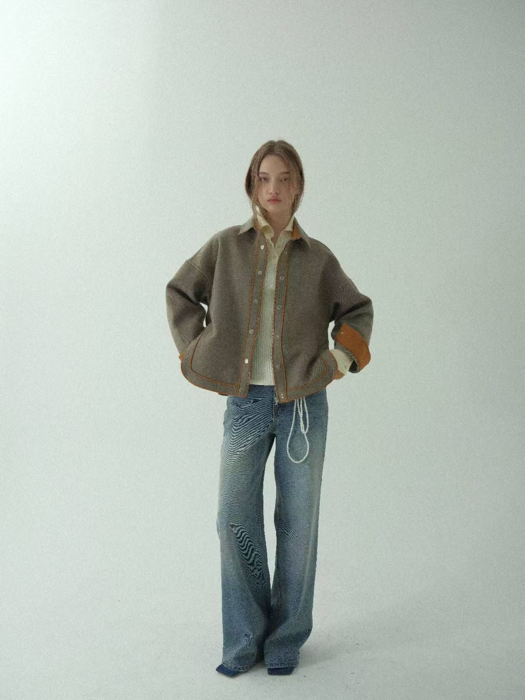 ♡超美大牌感立體線條襯衫外套♡ (C251138)