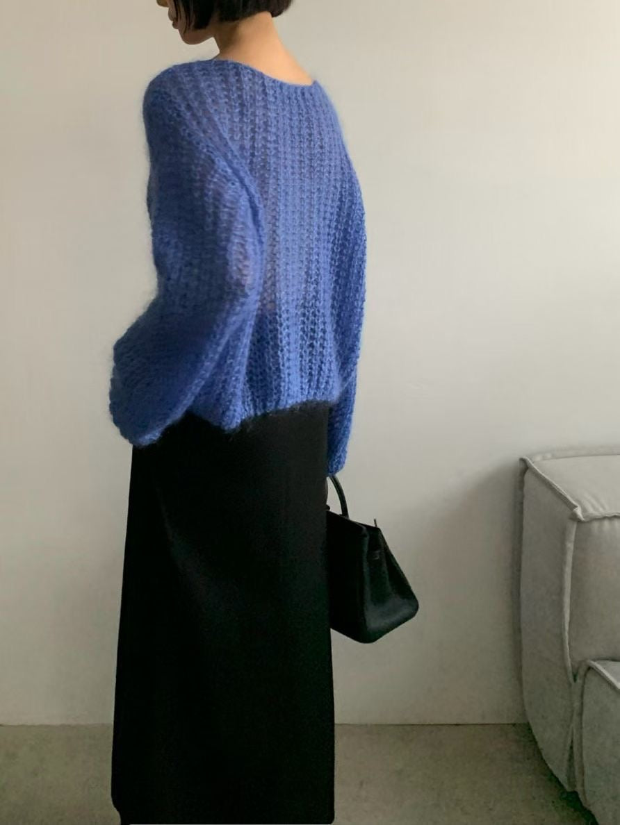 ♡空氣蓬鬆手編感針織上衣♡ (C251218)