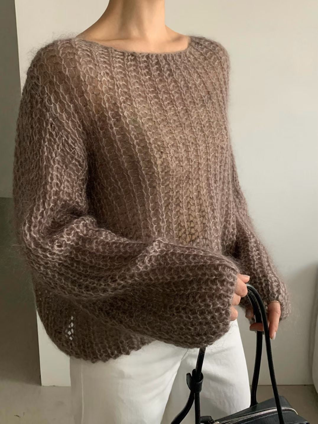 ♡空氣蓬鬆手編感針織上衣♡ (C251218)