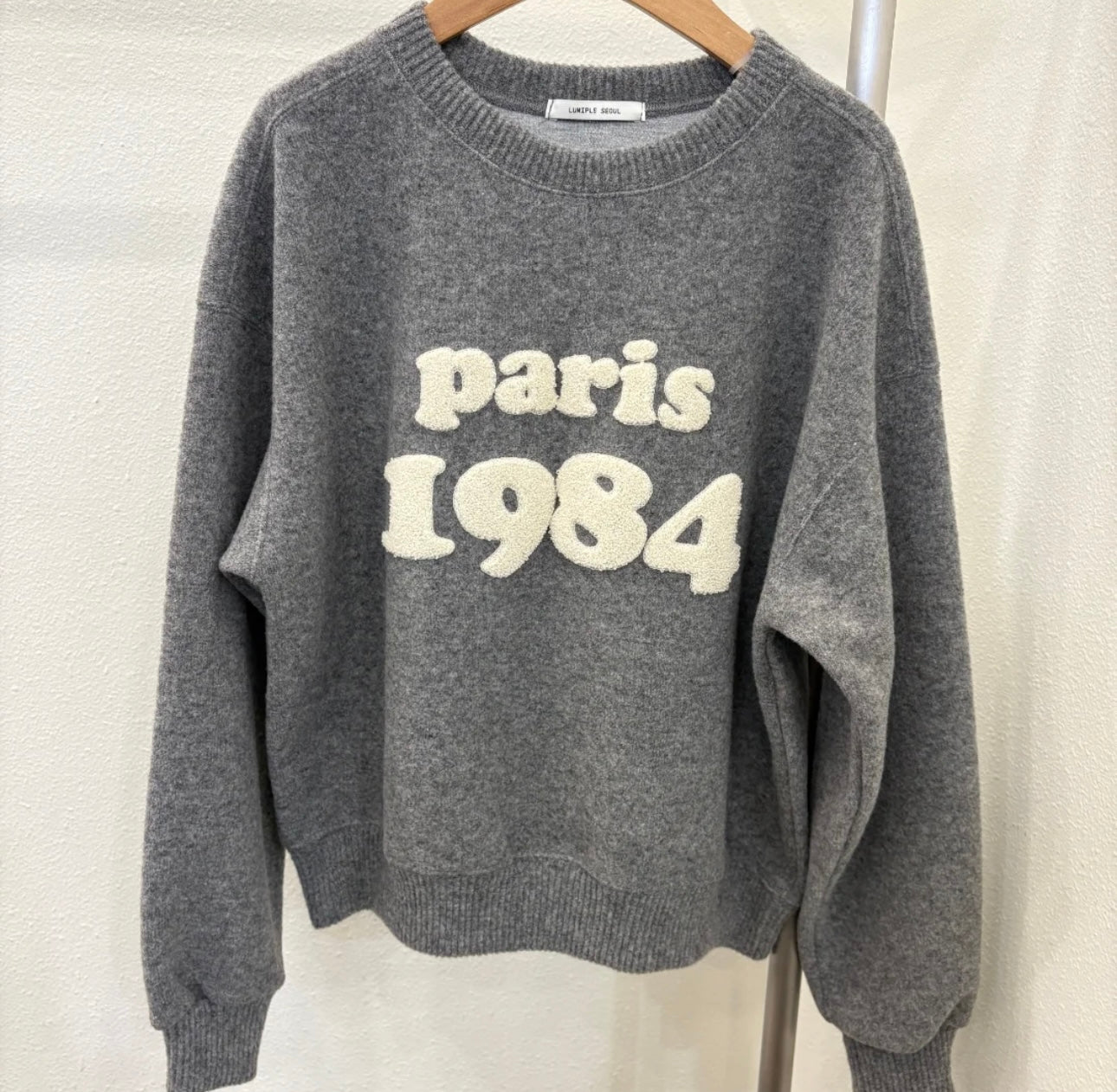 ♡Paris 1984 立體絨字軟毛圈暖暖上衣♡ (C251150)
