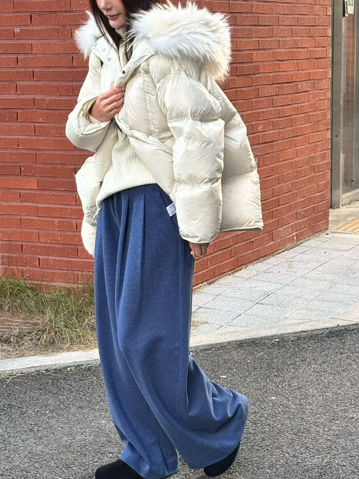 ♡舒適實穿垂墜保暖寬褲♡ (C251224)