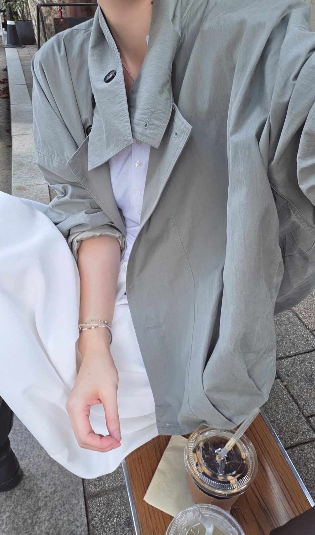 ♡Oni家♡時髦的打摺短風衣 (C260946)