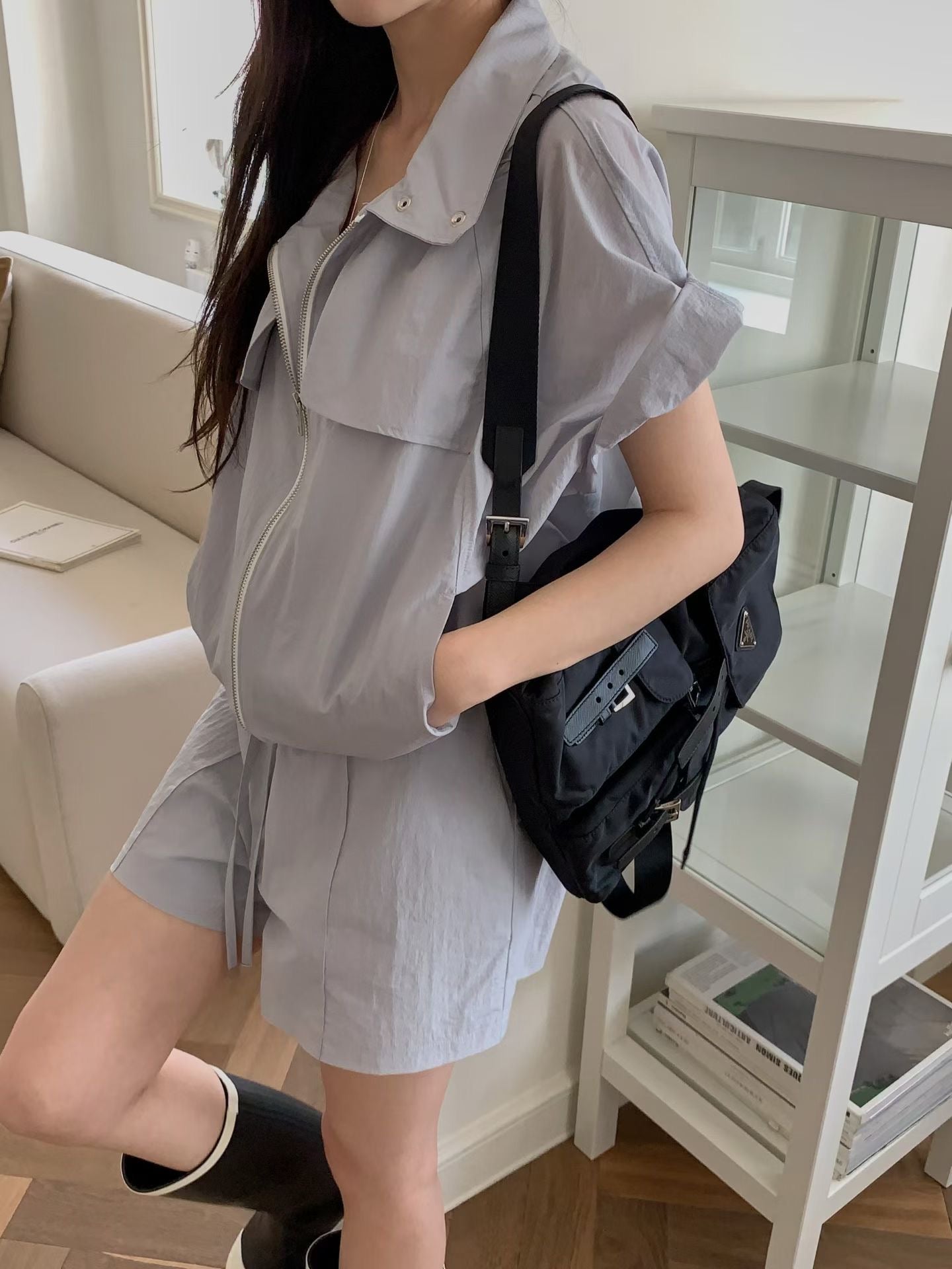 ♡夏日輕機能透氣短袖外套♡ (C260540)