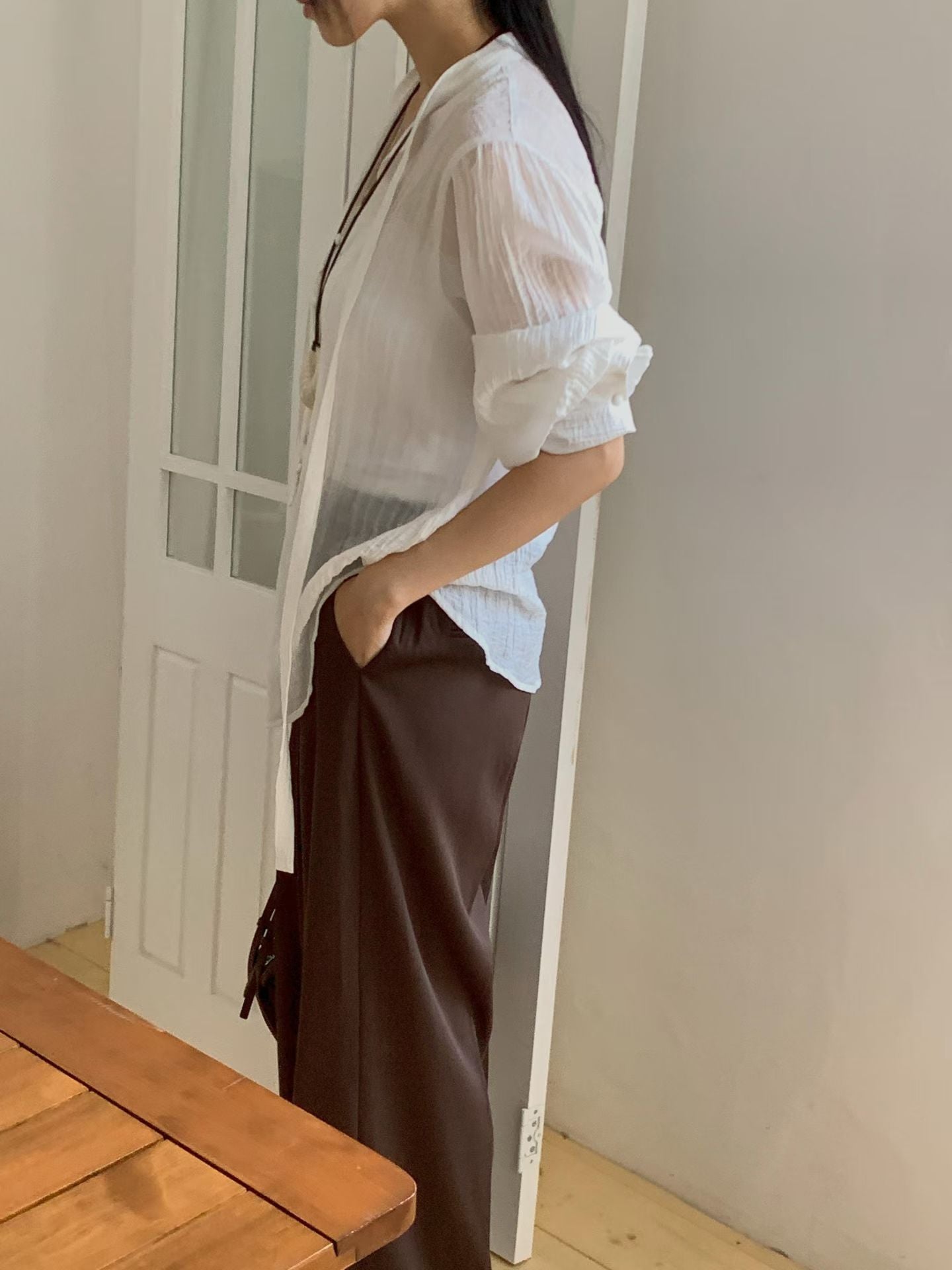 ♡秋日質感寬版西裝褲♡ (C251031)