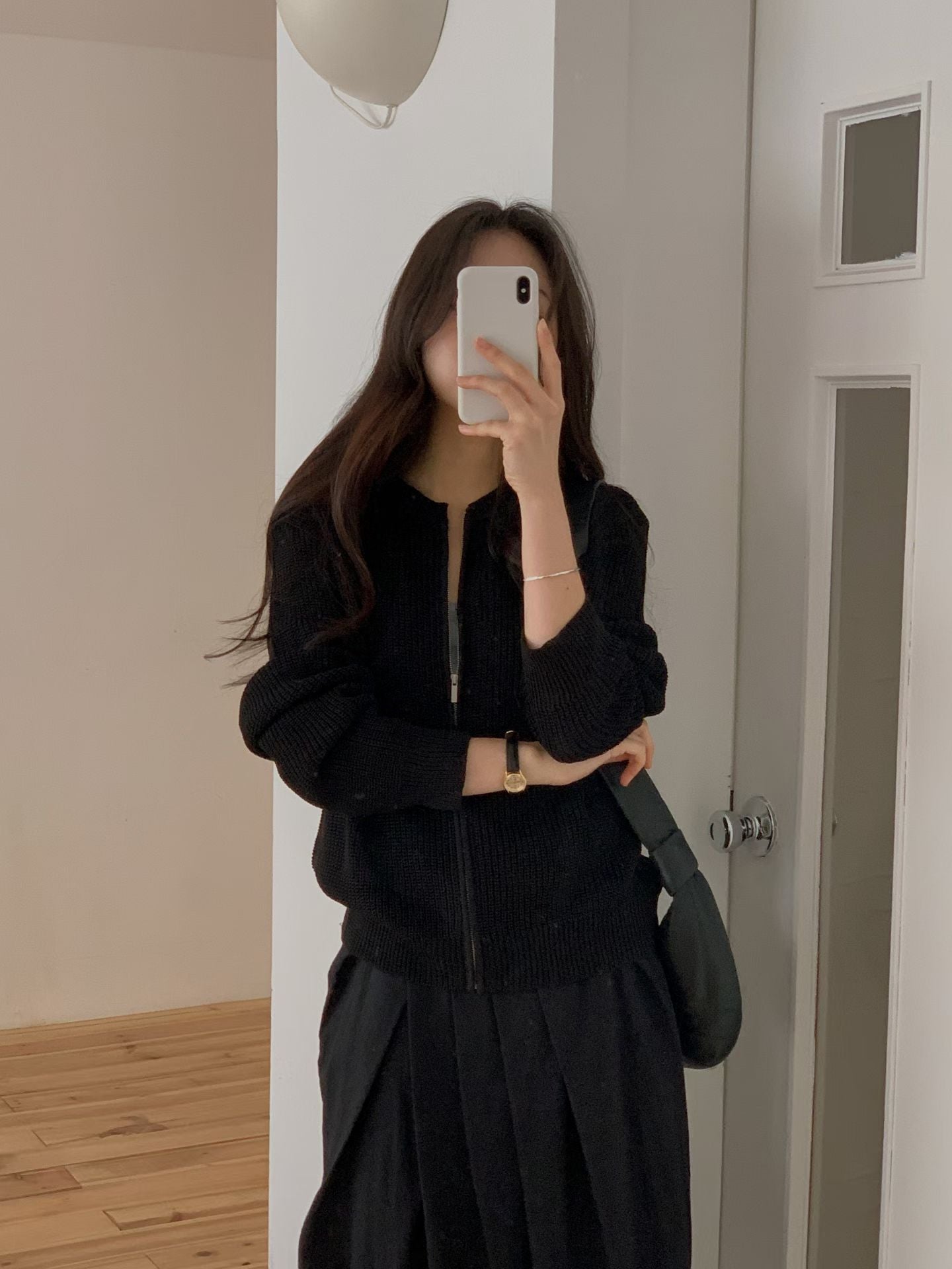 ♡簡約立體織紋質感拉鍊外套♡ (C260339)