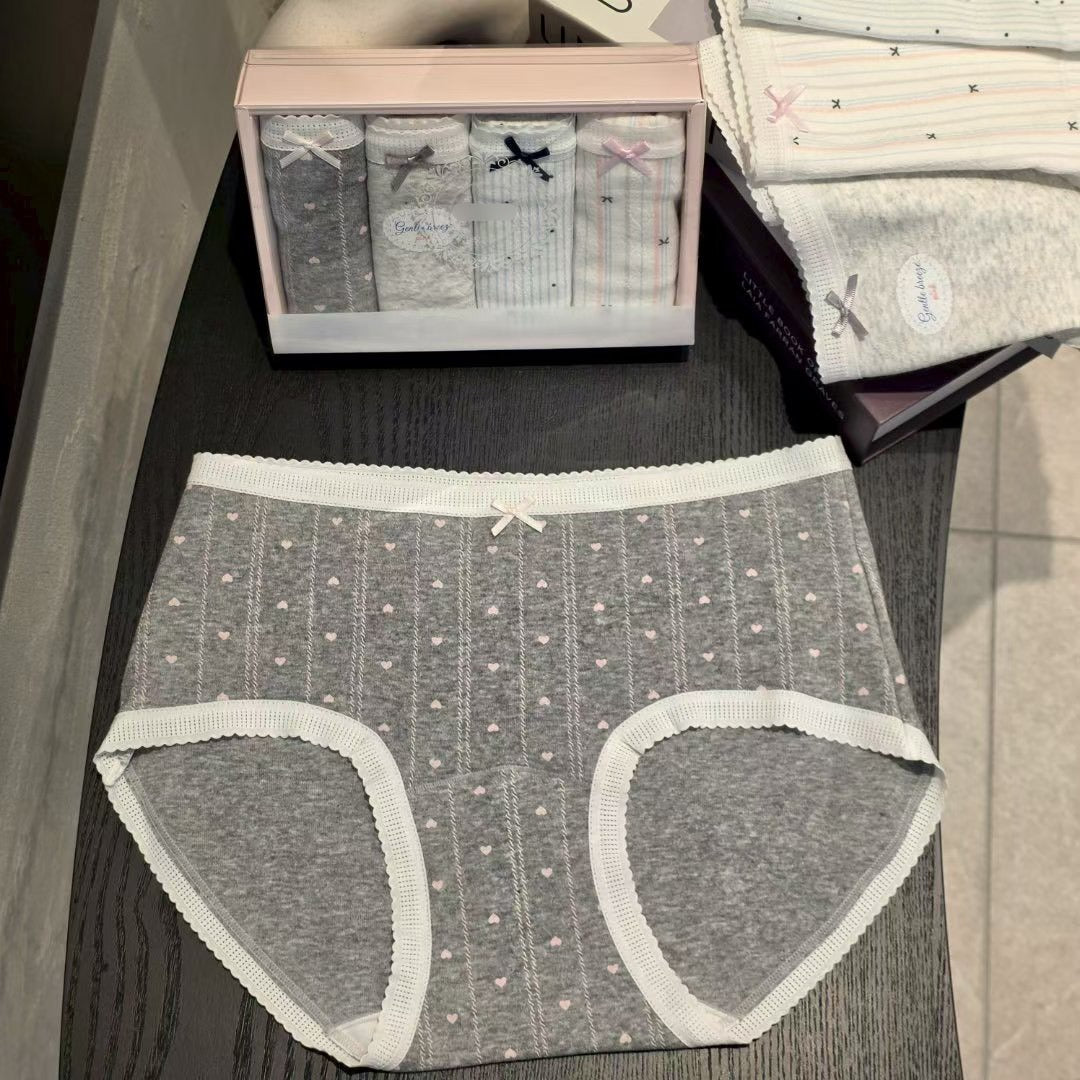 ♡日系少女風舒適棉質內褲～四入組♡ (C260428)