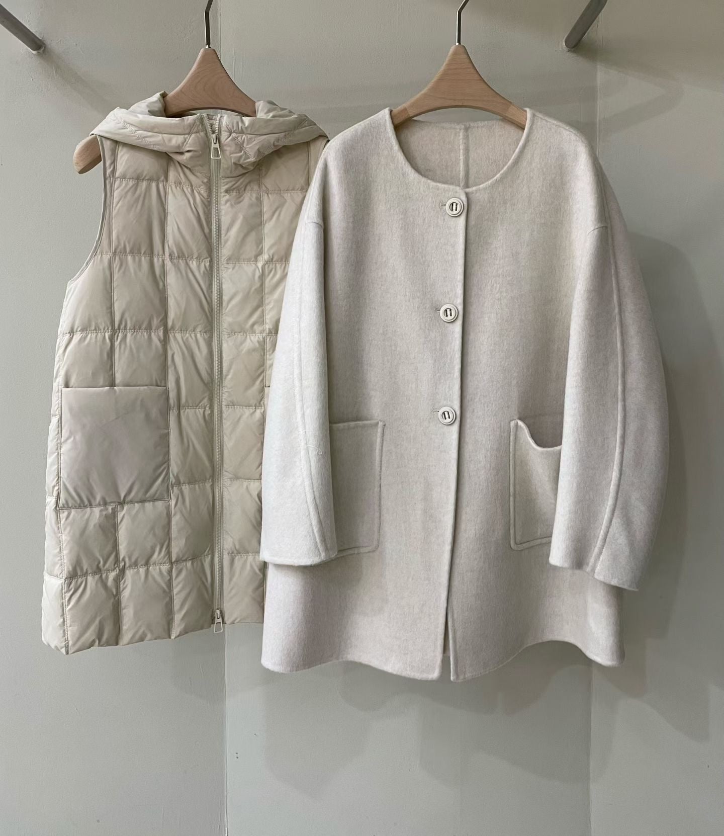 ♡實穿保暖二件式三穿毛呢大衣♡ (C251215)